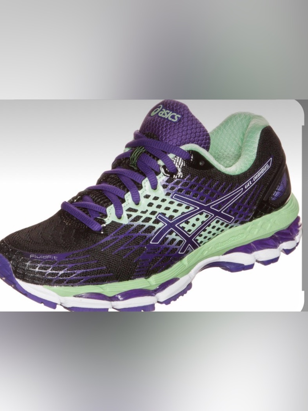 ASICS Women's Purple and Mint Athletic Running Shoes